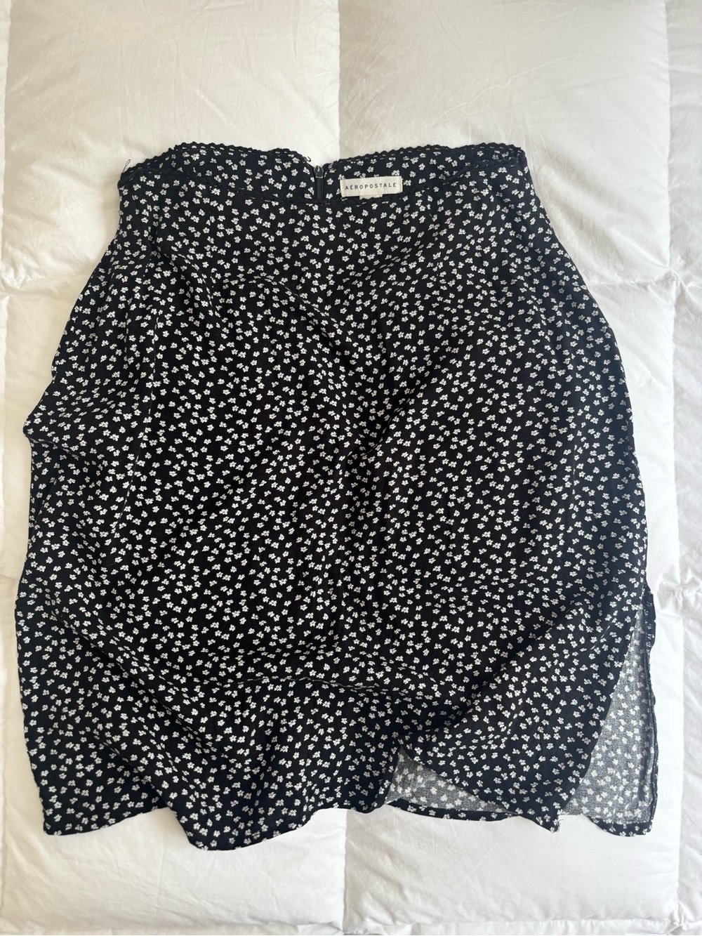 Aeropostale Black & White Floral Midi Skirt